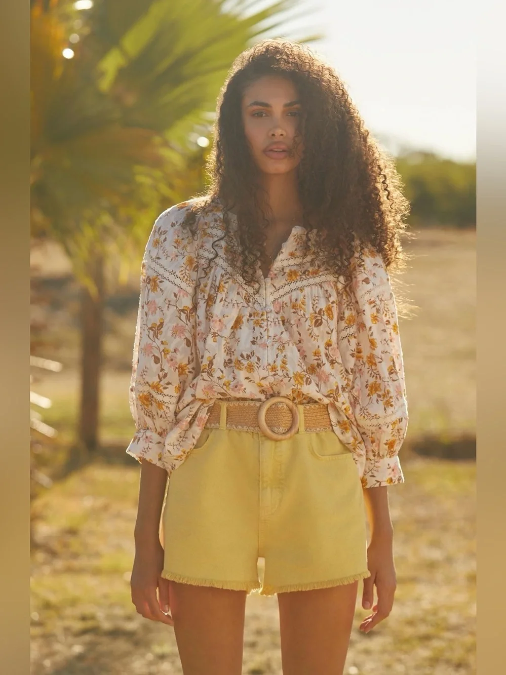 Anthropologie Harmony Floral Lace Peasant Blouse